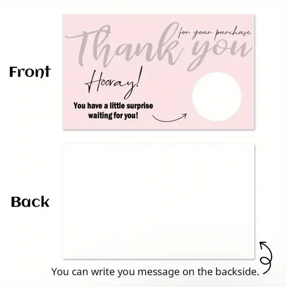 *BUY NOW* 50 Piece Scratch Off Thank You Cards - 110 total pieces